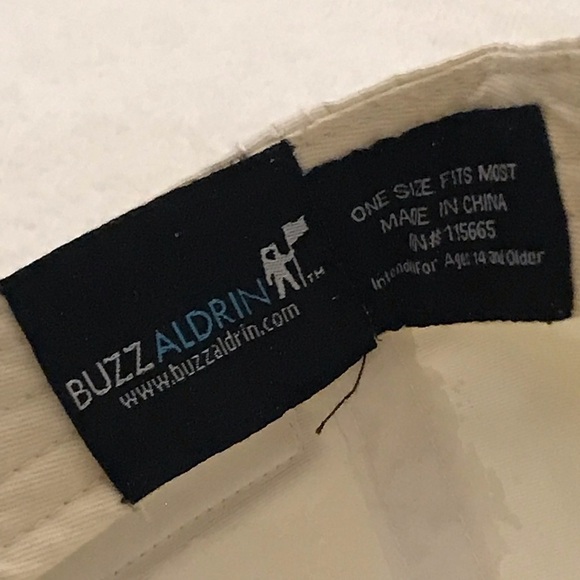 Buzz Aldrin Ventures for NASA AmFlag Space Shuttle White SnapBack Ball Cap - Picture 2 of 13